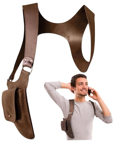 Comebachome Umhängetasche, PU -Leder -Retro -Unterarm -Umhängetasche, Herren Steampunk -Tasche, Schulterbrieftasche versteckte Packung, mittelalterliche Handy -Tasche