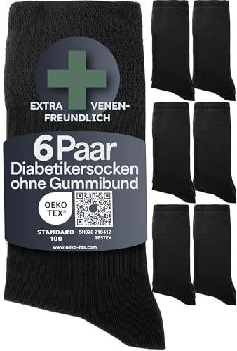 Diabetikerstrumpor 6x-förpackning