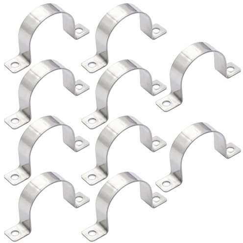 GisWell 50 mm Rohrschellen Schwerlast - 10 Stk Edelstahl Befestigungsschelle 304 Edelstahl Rohrhalterung für Rohre Für Abfluss Rohren befestigung