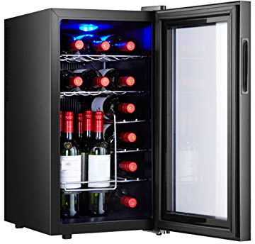 IUBGFTO Réfrigérateur à vin à compresseur, Petite Cave à vin indépendante, Petite Cave à vin à Vent Froid et sans Gel utilisée pour Le vin Froid (Support en métal)