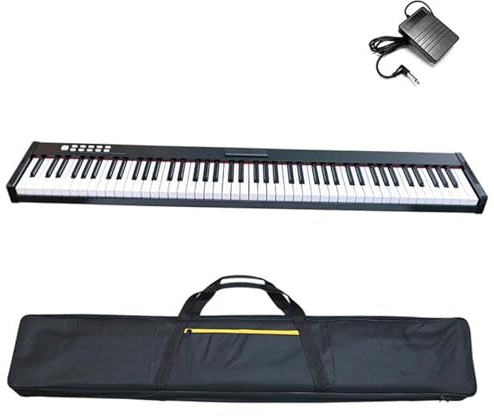 Piano Teclado Piano Digital Portátil De 88 Teclas Y 128 Tonos, Teclado Electrónico Digital Para Viajes