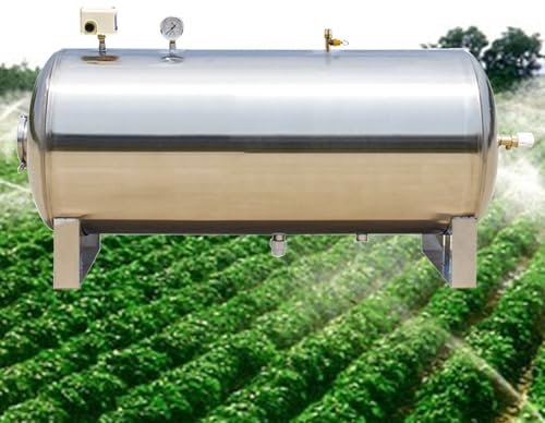 guoyjmm Druckbehälter Druckkessel 100L 160L 200L Horizontal Druckwassertanks, Edelstahl Drucktank-Behälter, Domestic automatische turmlose Wasserversorgung Lagerung mit Montagesatz,200L/52.8Gal