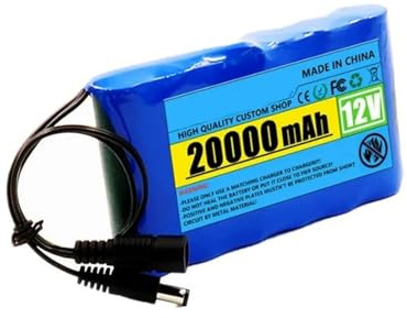 ARPZPPSK Batterie Portable 12 V 20000 MAh, Rechargeable Au Lithium-ION, Capacité DC 12,6 V 20 Ah, for Caméra De Surveillance Et Chargeur.(2x30AhBattry 1x1A)