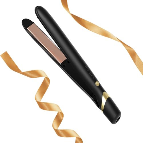 Bwaliffury Mini Piastra per Capelli,65 W Piastra Capelli Professionale, 4 Temperatura 140-220°C, Riscaldamento Rapido in 30 Secondi, Styling a Lunga Durata, Adatta a Tutti i Tipi Capelli (Nero)