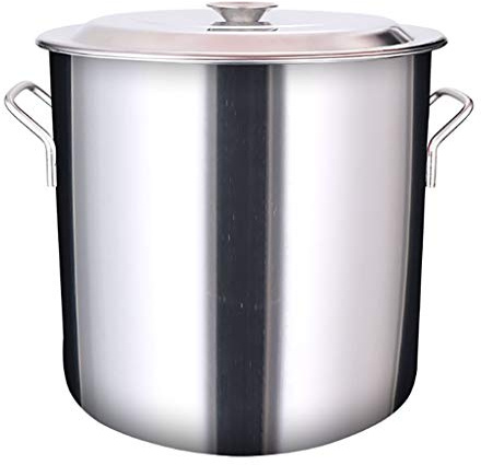 Genérico Olla de Acero Inoxidable de 50 l con Tapa - Olla para Sopa y estofado Comercial y doméstica para cocinas de Gas e inducción - Resistente, Duradera y de Gran Capacidad.