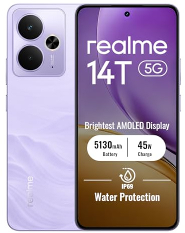 realme 14T 5G Smartphone 8+256GB, Purple