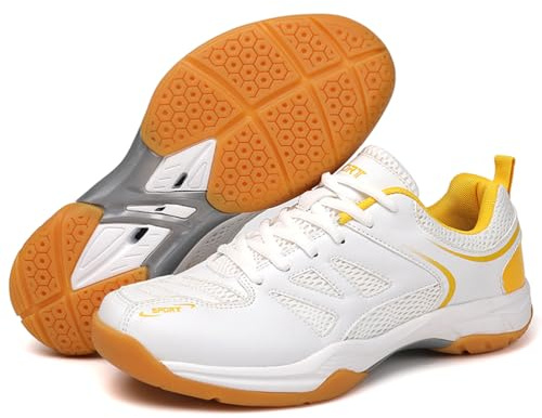 Hiuzylqx Badmintonskor för herrar Lätta pickleballtennisskor gummisula atletiska sneakers för inomhus och utomhus,A,44 EU
