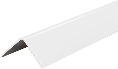 Angolare PVC, Profilo per Bordi Scale, Profili in PVC, Proteggi Angoli per Davanzali Autoadesivi per Esterni e Interni, 5 Pezzi(White,1.5x1.5 cm/0.59x0.59 in)
