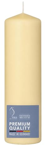 sopomarkt24 Stumpenkerze XXL 98×300 mm – Creme – Premium Dekokerze mit langer Brenndauer – Tropffrei & rußarm – Made in Germany
