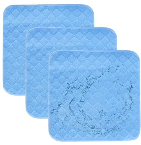 3 Coprisedili Lavabili per incontinenza, Teli per incontinenza, Teli lavabili impermeabili e altamente assorbenti per sedie a rotelle, auto, divani - riutilizzabili e delicati sulla pelle (Blue)