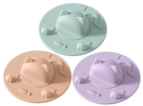 Silicone Cat Tea Bag Holder, 3Pcs Cute 3D Cat-Designed Tea Bag Mug Topper, Funny Dust-Proof Teas Bags Cover for Coffee Milk Teas