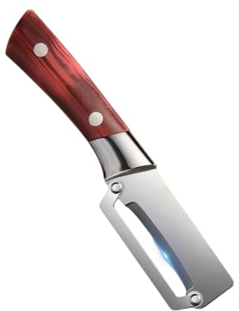 Multi-Functional Peeler, Sugarcane Peeling Knife, Vegetable Peeler, Stainless Steel, Ergonomic Wide Handle, Comfortable Grip, Heavy Duty, for Thick. (1)