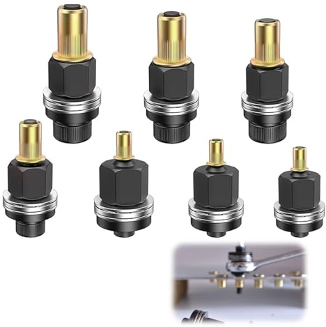 7PCS Head Rivet Nut Tool, M3 M4 M5 M6 M8 M10 M12 Rivnut Tool Kit Rivnut Gun | m12 manual rivets,Drop-Resistant Rivnut Tool,m8 rivet nuts,vevor rivet nut tool,Portable Carbon Steel m10 rivnut