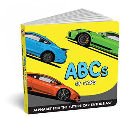 ABCs of Cars Baby Book - A Fun Alphabet Car Book for Future Racing Fans – Toddler ABC Board Book with Supercars, Car Parts & More – Great Birthday Book for Kids, Baby Essentials for Car Enthusiasts