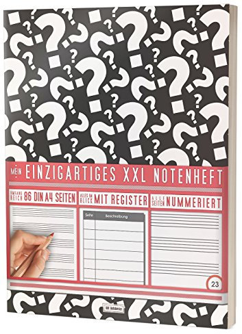 Mein Notenheft / 86 Seiten, 44 Blätter, 12 Systeme / Mit Register und Seitenzahlen / PR301 „Questions“ / DIN A4 Softcover
