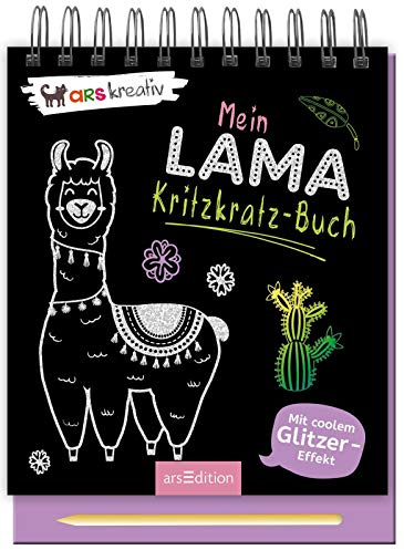 Mein Lama-Kritzkratz-Buch: Mit coolem Glitzer-Effekt