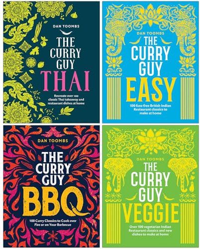 The Curry Guy Collection 4 Books Set By Dan Toombs (Curry Guy Thai, The Curry Guy Easy, Curry Guy BBQ, The Curry Guy Veggie)