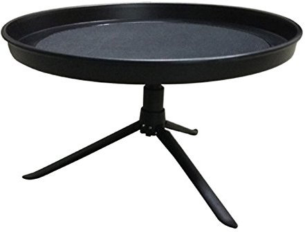 Demiawaking Portable Obstteller Tisch Compote Haushalt Obst Platte Outdoor Picknick Lebensmittelplatte Bett Tablett mit Stativ Schwarz