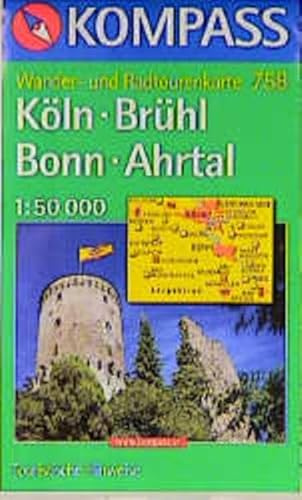 Kompass Karten, Köln, Brühl, Bonn, Ahrtal: Mit Radtouren. 1:50000 (KOMPASS Wanderkarte)