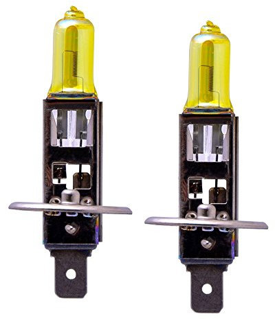2x H1 AQUA VISION 12V 55W P14.5s Gelb Yellow Halogen Lampen E-Zeichen 2 Stück Jurmann