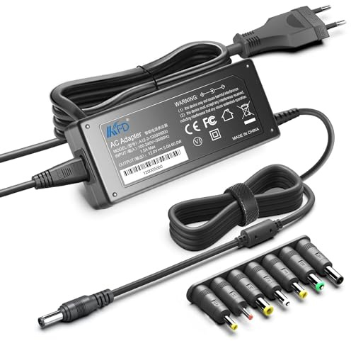 KFD Universal Netzteil 12V 5A Ladegerät Ladekabel für Minifire MFG34C5Q 34 UWQHD Curved Gaming Monitor, Teufel BOOMSTER Bluetooth Lautsprecher GPE048G-120400-D Cinebar One Ultra-kompakte 2.0-Soundbar