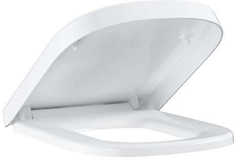 GROHE Euro Keramik - WC-Sitz aus Duroplast (mit Soft Close, inkl. Befestigungsset, werkzeuglos abnehmbar), alpinweiß, 39330001