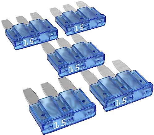 AUPROTEC Micro 3 Fusibles à lame MikrOTO III 5A - 15A fusible enfichable d'automobile choix : 15A ampère bleu, 5 pcs