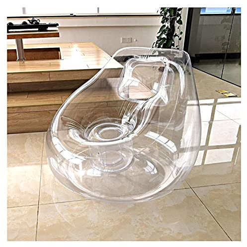 WWYL Garten Aufblasbares Sofa, Wasserdichter Aufblasbares Liege Camping Stuhl Für Outdoor, Schwimmbad, Strandpartys, Reisen Und Camping Picknicks (Transparent)