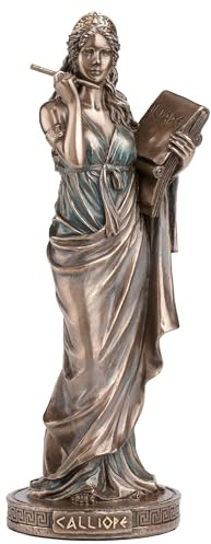 Veronese Design Escultura de resina fundida en frío con acabado de bronce Calliope de 22,8 cm
