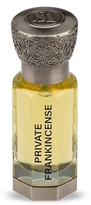 Swiss Arabian Private Frankincense - Olio profumato concentrato, unisex, 12 ml, una miscela maestosa di incenso, oud e legno di cedro, per i veri intenditori