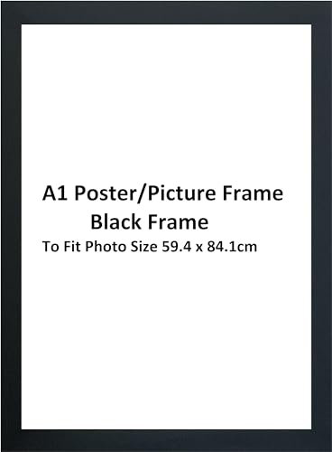 DECORO A1 Black Frame | A1 Poster Frame | 59.4x84.1cm Wooden Black Photo Frame