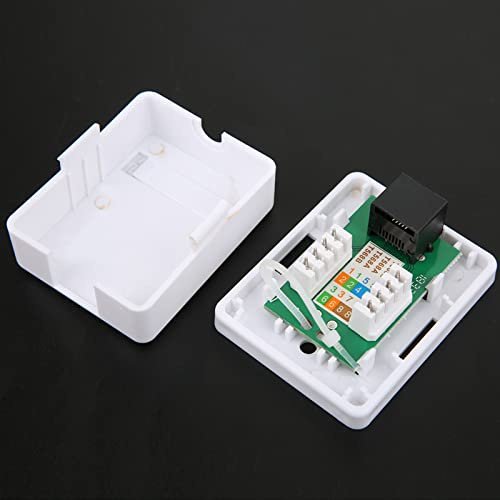 RJ45-Aufputzdose, Cat6-Einzelanschluss-Desktop-Netzwerk-Anschlussdose für Kommunikationsverbindungsgeräte, ABS