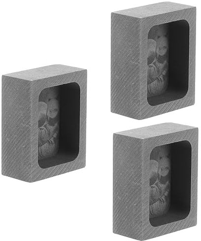 STOBOK 3stücke Graphit Schmelzform Für Schmuckherstellung Gießform Aus Hochreinem Graphit Hitzebeständig Langlebig Für Metallguss Und -projekte