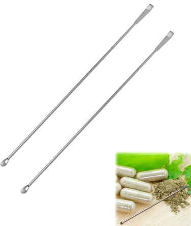 KGDUYC 2 Stück Laborspatel, Spatel Labor Edelstahl, Laborlöffel, Doppelkopf Löffelspatel, Micro Probenlöffel, Spatel Labor Edelstahl, Spatel Labor, Löffel Labor, Probenahme Scoop, 20cm