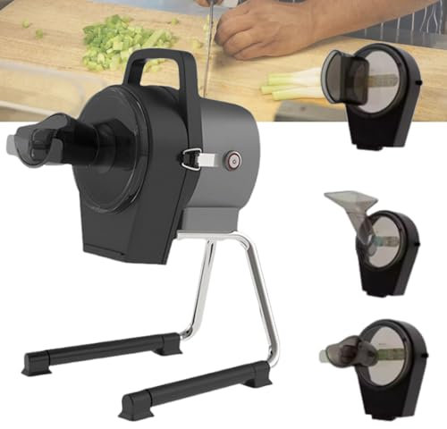 Affettatrice Elettrica per Verdure Da 6000 Giri/Min, Con Lama in Acciaio Inossidabile, Spessore Della Fetta 1-5 Mm, Interruttore One-Touch, 50 Kg/30 Min, Adatta per Cetrioli, Carote
