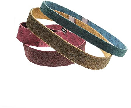 Bandes de papier de verre pour ponceuse à bande po Bandes abrasives en nylon non tissées, bandes abrasives en fibres très grossières à fines, 1 pièce(P150 Brown 1829x50mm)
