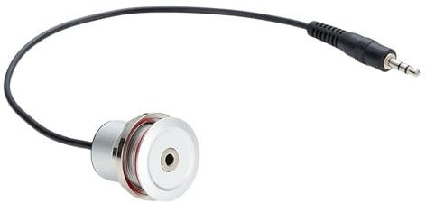 Plinkwirekb Cavo di prolunga stereo TRS da maschio a femmina, 3,5 mm, montaggio a incasso, cavo adattatore audio AUX fisso per smartphone, laptop, tablet, cuffie (0,3 m)