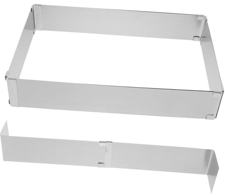 MOTHNUR Molde Para Tarta De Queso Rectangular Extensible Acero Inoxidable Fácil De Limpiar