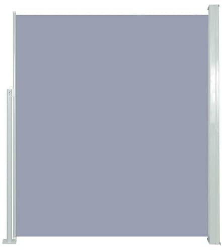 Eleganz Toldo lateral extensible, 160 x 500 cm, gris, marco de acero y tejido 100% poliéster con revestimiento de poliuretano, protección solar perfecta para terraza y jardín