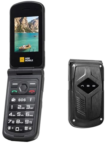 AGM M10 Seniorenhandy Klapphandy ohne Vertrag 4G,1200 mAh Akku,IP68 IP69K wasserdicht stoßfest,2,4 Zoll Display,Dual SIM Tastenhandy,FM Radio Taschenlampe Robustes Telefon