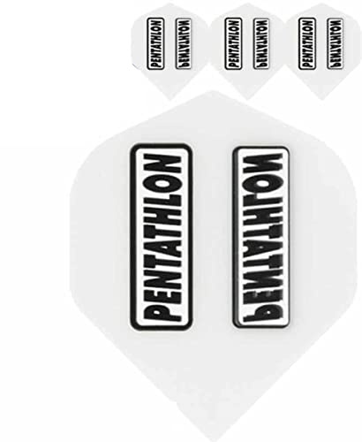 abcdarts Unisex – Erwachsene Pentathlon Classic Dart Flights, Weiß, Klassische EU