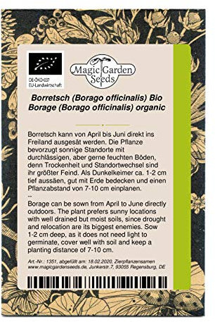 Borragine (Borago officinalis) biologico - circa 50 semi