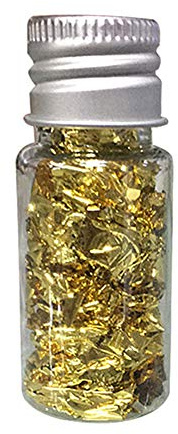 Flocons de comestibles,10 ML -Masque de décoration en Feuille d'or - Décoration de gâteau au Chocolat pour la Cuisine,Les gâteaux et Les chocolats, la décoration,la santé et