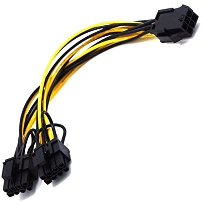 KENGAA Digital cable Fit For 10pcs/Lot 6-pin PCI Express To 2 X PCIe 8 (6+2) Pin Motherboard Graphics Video Card PCI-e GPU VGA Splitter Power Data Cable