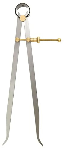 Precision Spring Inside Caliper, Carbon Steel Adjustable Spring Wing Divider, 12 Inches Straight-Leg Calipers Measuring Tool for Mechanical Marking, Tanning (300mm)