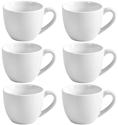 homEdge Mini tazza da caffè da 90 ml, per caffè espresso e tè, colore: bianco