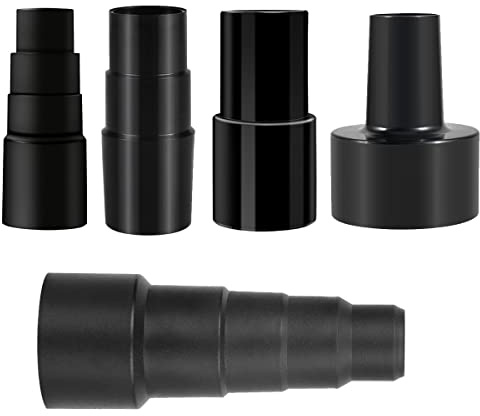 Universal Shop Vac Vacuum Hose Adapter,5 Pieces Vacuum Hose Adapter Kit,2-1/2 Inch to 1-1/4 Inch; 1-1/4 Inch to 1-3/8 Inch to 1-1/2 Inch; 1-3/8 Inch to 1-1/4; 32mm to 35mm; 32mm to 38mm, 32mm to 45mm