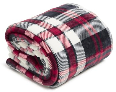 Fleece Cozy Life Throw Blanket, Fireplace Plaid