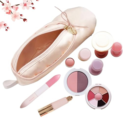 Ballet Shoe Makeup Bag, Pink Cosmetic Pouch, Dance Recital Gifts for Girls