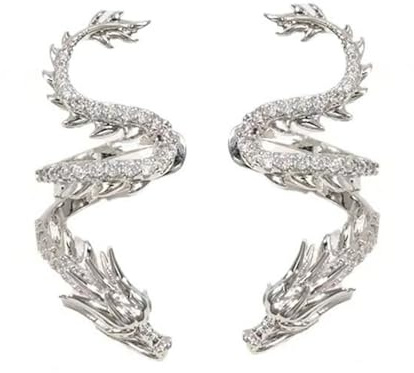 1 Pair Non-pierced Dragon Ear Cuffs,Ear Cuff Non Piercing Helix Cartilage Clip on Wrap Earrings